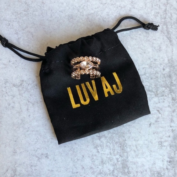 Rachel Zoe Love AJ Stacked Rose Gold Ring - Picture 7 of 7